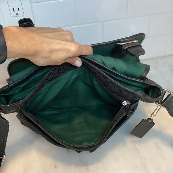 Coach Signature Logo Y2K Unisex Saddle Messenger Bag - Picture 14 of 16